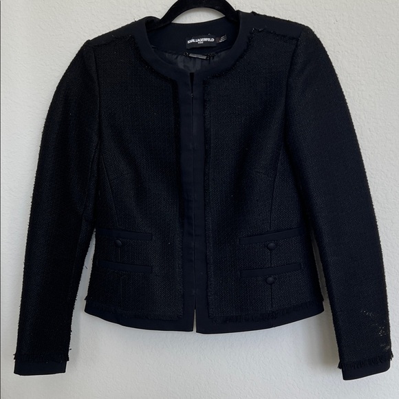 Karl Lagerfeld Jackets & Blazers - Karl Lagerfeld Black Tweed Blazer